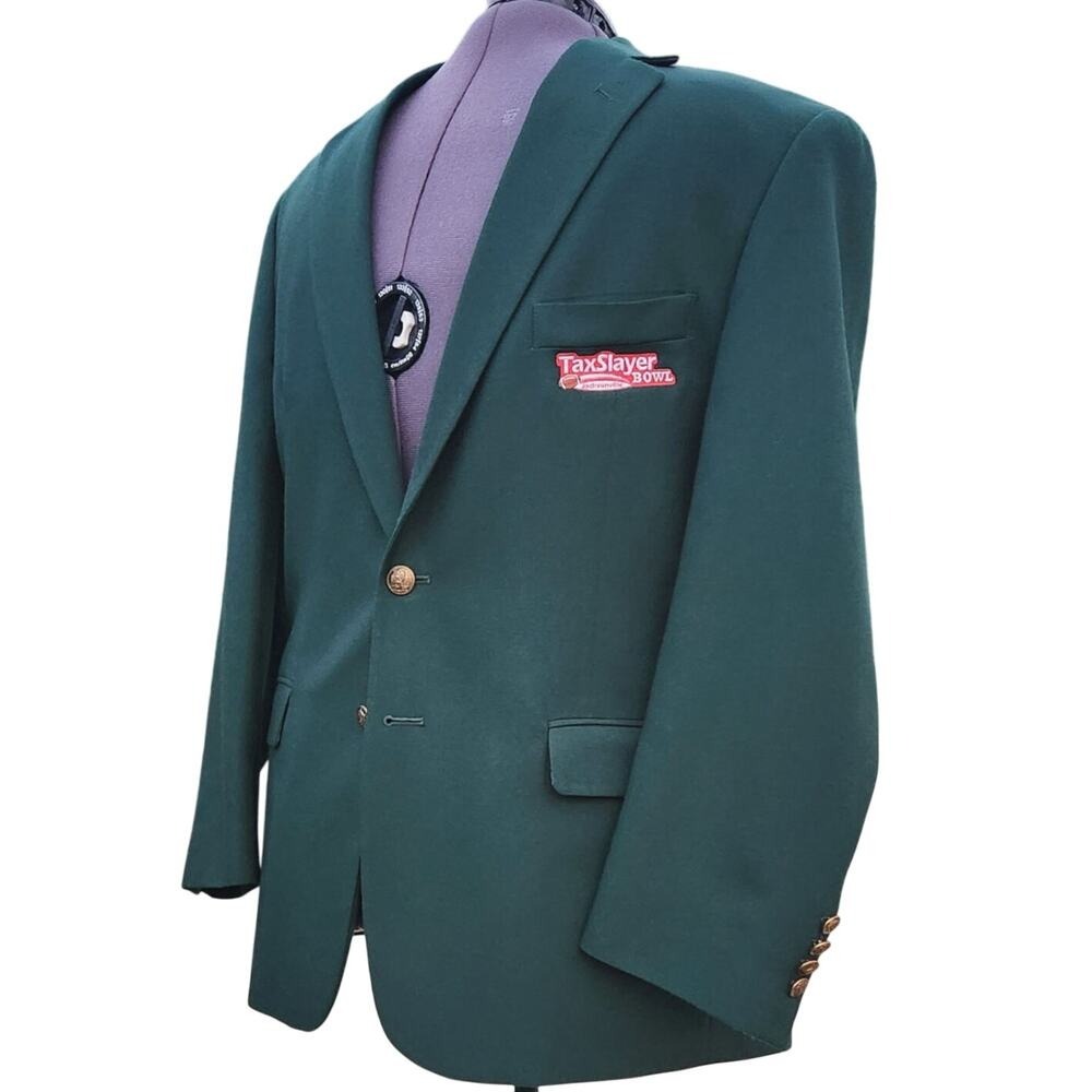 Official TAXSLAYER GREEN 46 BLAZER Jacksonville Patch Jacket Gatorbowl Football